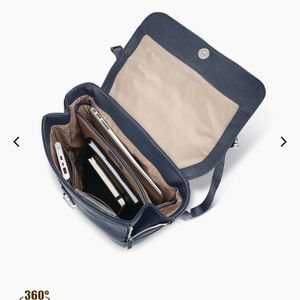 Samsonite executive backpack leather Flap Purple